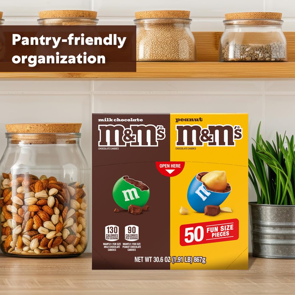 M&M'S Peanut variety image shows crunchy peanuts inside bite-sized chocolate