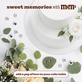 Bridal shower gift idea featuring M&M'S World wedding candy
