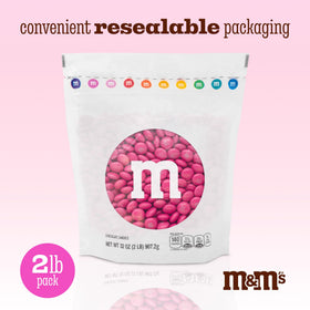 M&M’S World dark pink milk chocolate candies ideal for cupcake toppers and candy bowls
