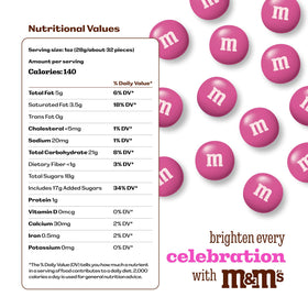 M&M’S World dark pink milk chocolate candies for colorful party favors and candy buffets