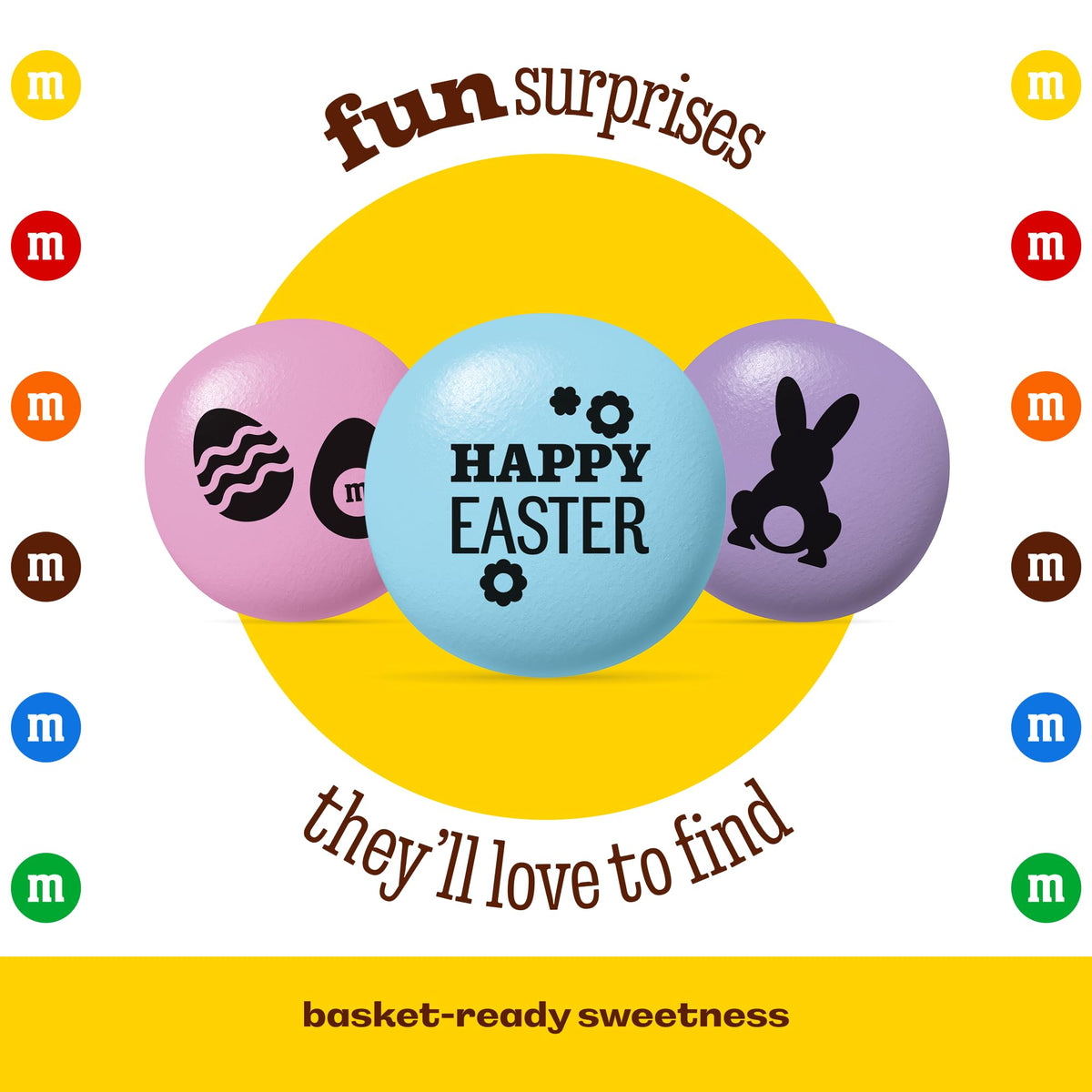 M&M’S World printed candies add vibrant Easter fun to gatherings.