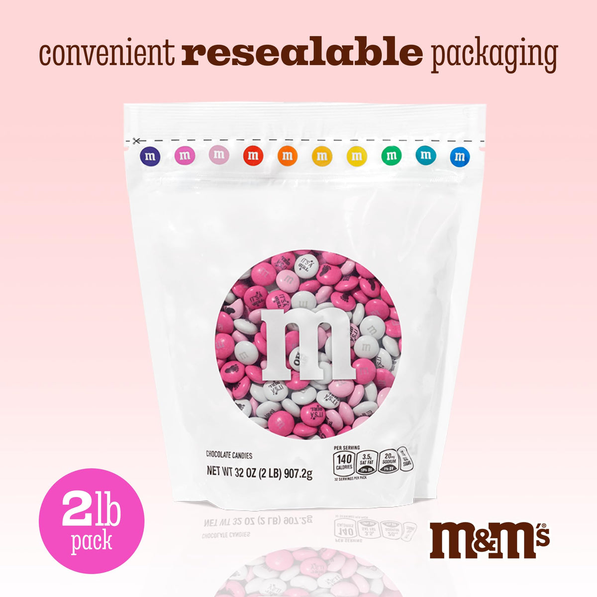 M&M'S World gift-favor packaging shows easy, shareable treats for guests.