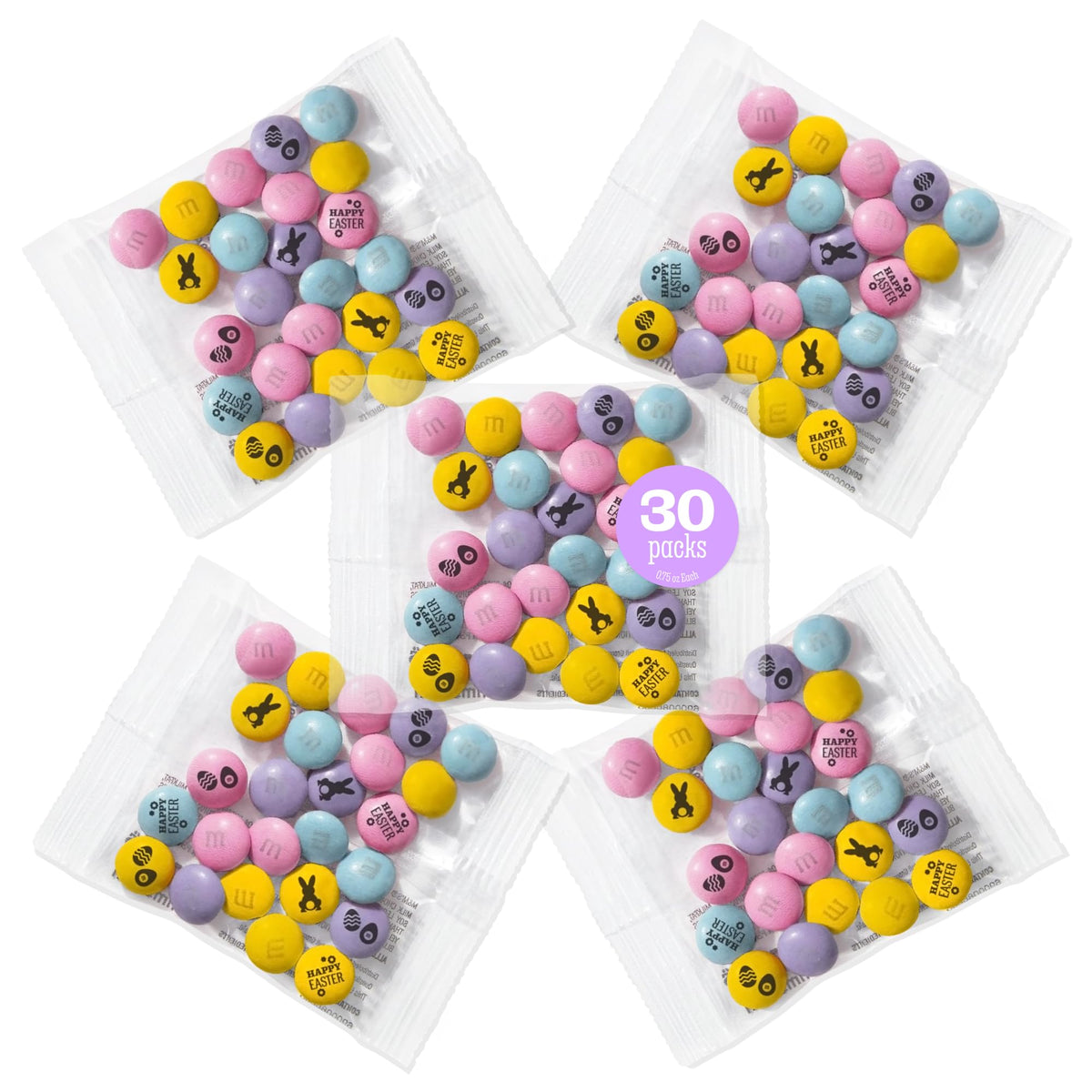 M&M’S World milk chocolate party favors in a 30-pack for celebrations.