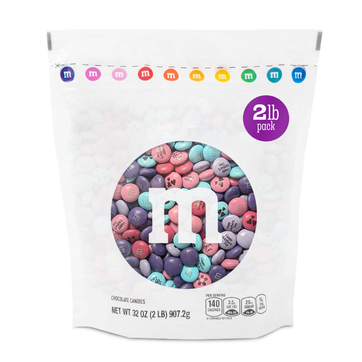 M&M'S WORLD Mother's Day milk chocolate 2lb bulk pack ready for gifting and party spreads.