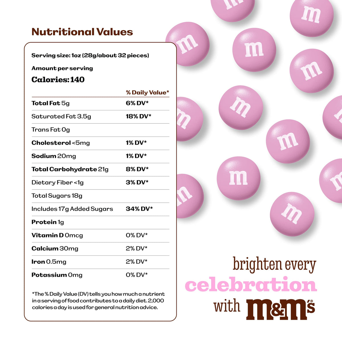 M&M'S WORLD pink candy bowls showcase a vibrant treat for baby showers.