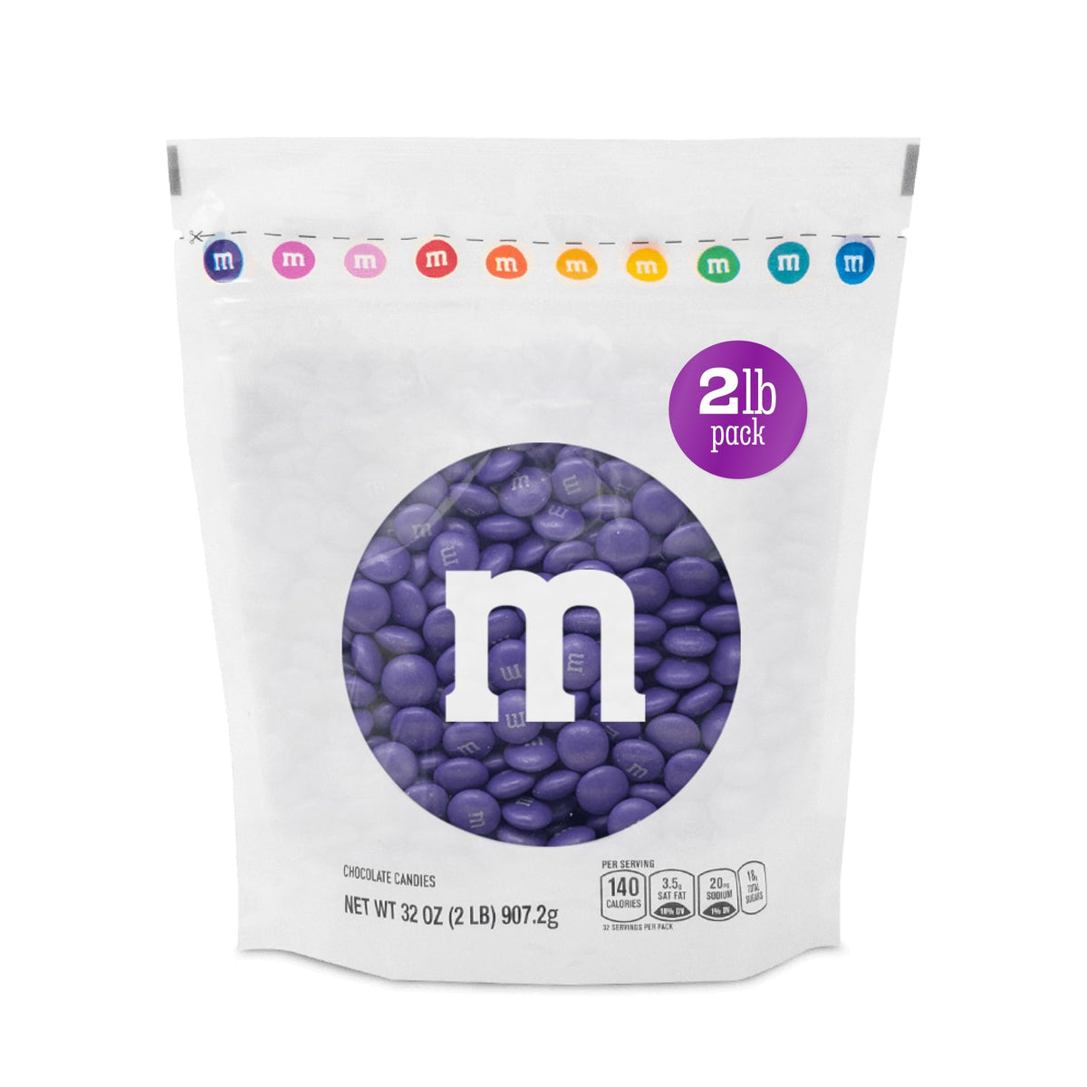 M&M'S WORLD purple milk chocolate 2lb bulk for colorful party treats
