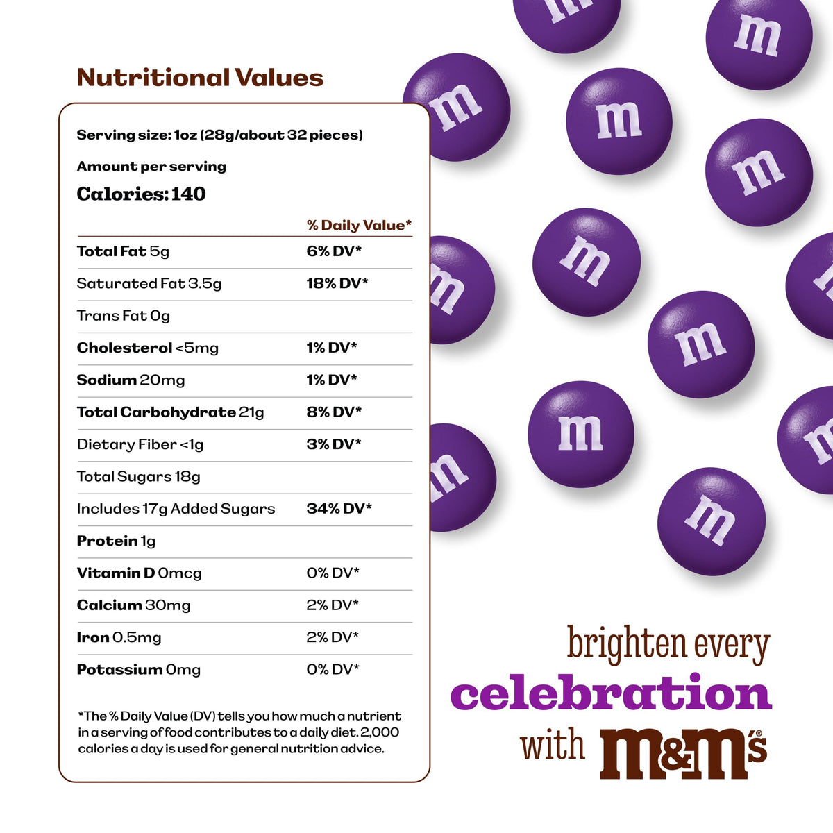 Purple M&M'S World bulk candy ideal for party favors and gifts