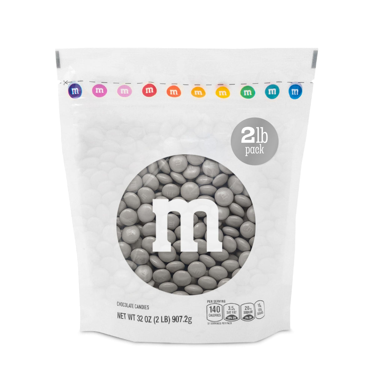 M&M'S WORLD silver milk chocolate candies bulk pack for party favors and dessert displays