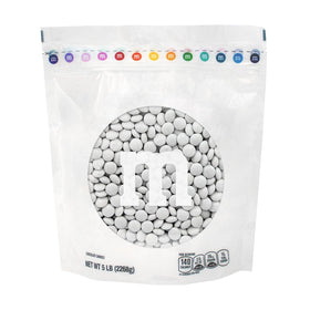 M&M'S WORLD White Milk Chocolate Candy in a 5 lb resealable pack for sharing