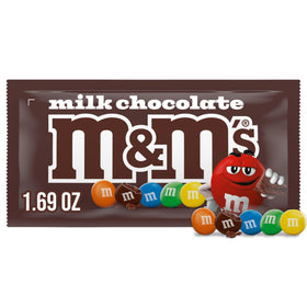 M&M'S individually wrapped bags, convenient for parties.