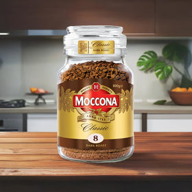 Moccona dark roast aroma close-up highlighting bold scent