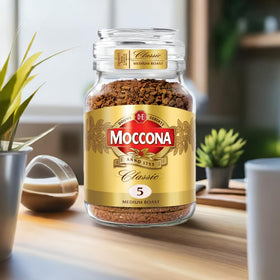 Moccona Medium Roast aroma close-up highlights inviting scent for morning ritual