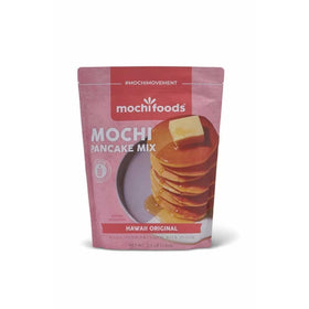 Mochi Foods Hawaii original mochi pancake mix bag front for quick breakfast prep