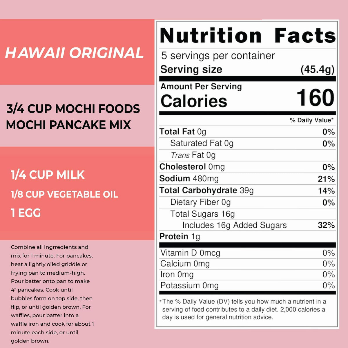 Stacked Mochi Foods Hawaii Original pancakes look light and fluffy, perfect for a cozy morning.