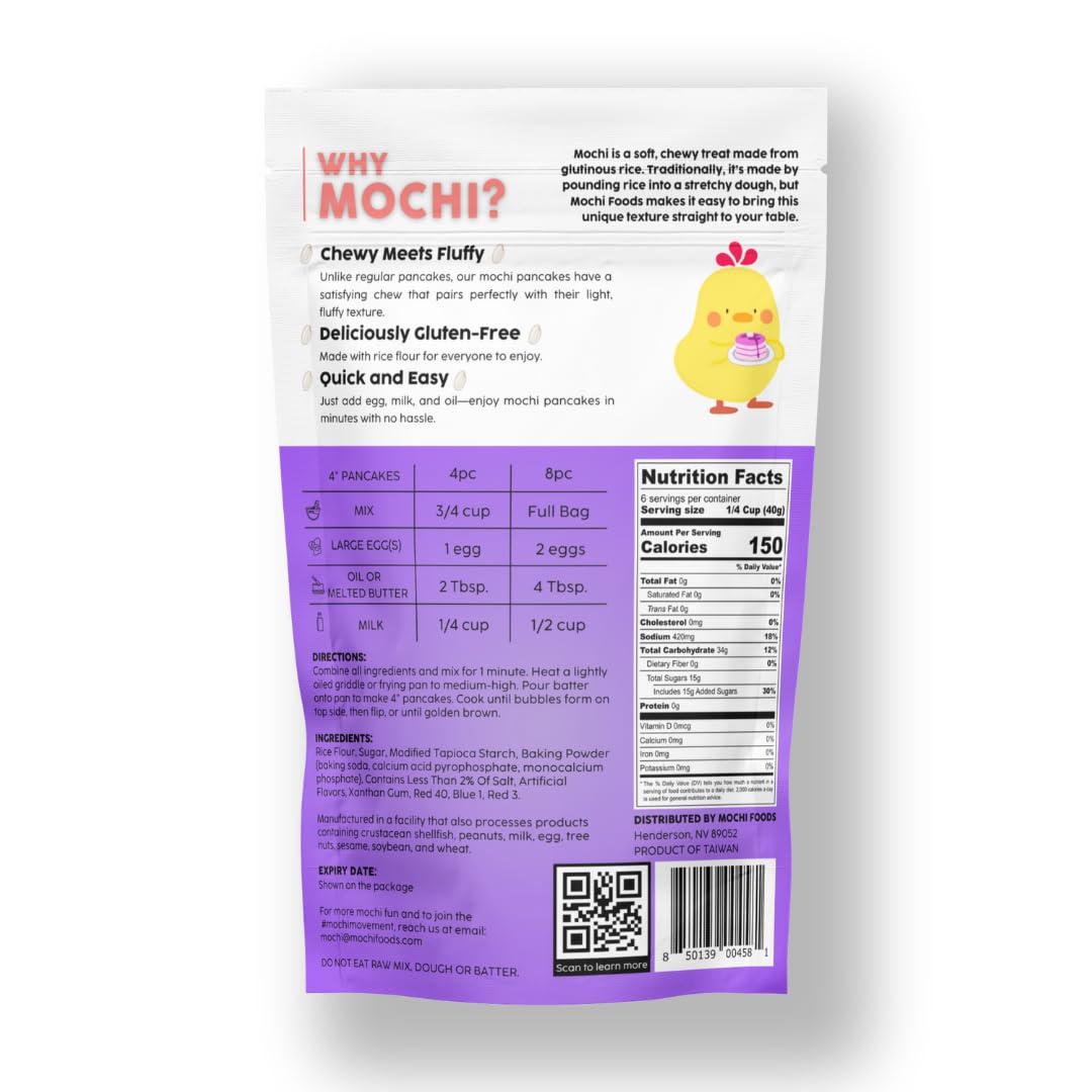 Mochi Foods Ube Mochi Pancake Mix scoop for easy measuring and quick breakfasts