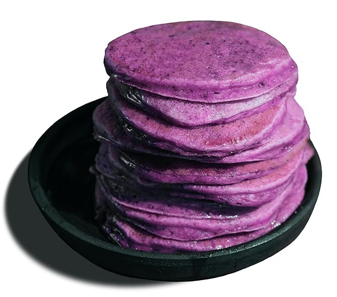 Mochi Foods Ube Mochi Pancake Mix cooked waffles with syrup shows versatility