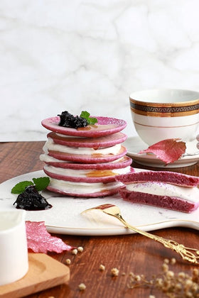 Mochi Foods Ube Mochi Pancake Mix two-pack image highlights convenient, ready-to-use packaging