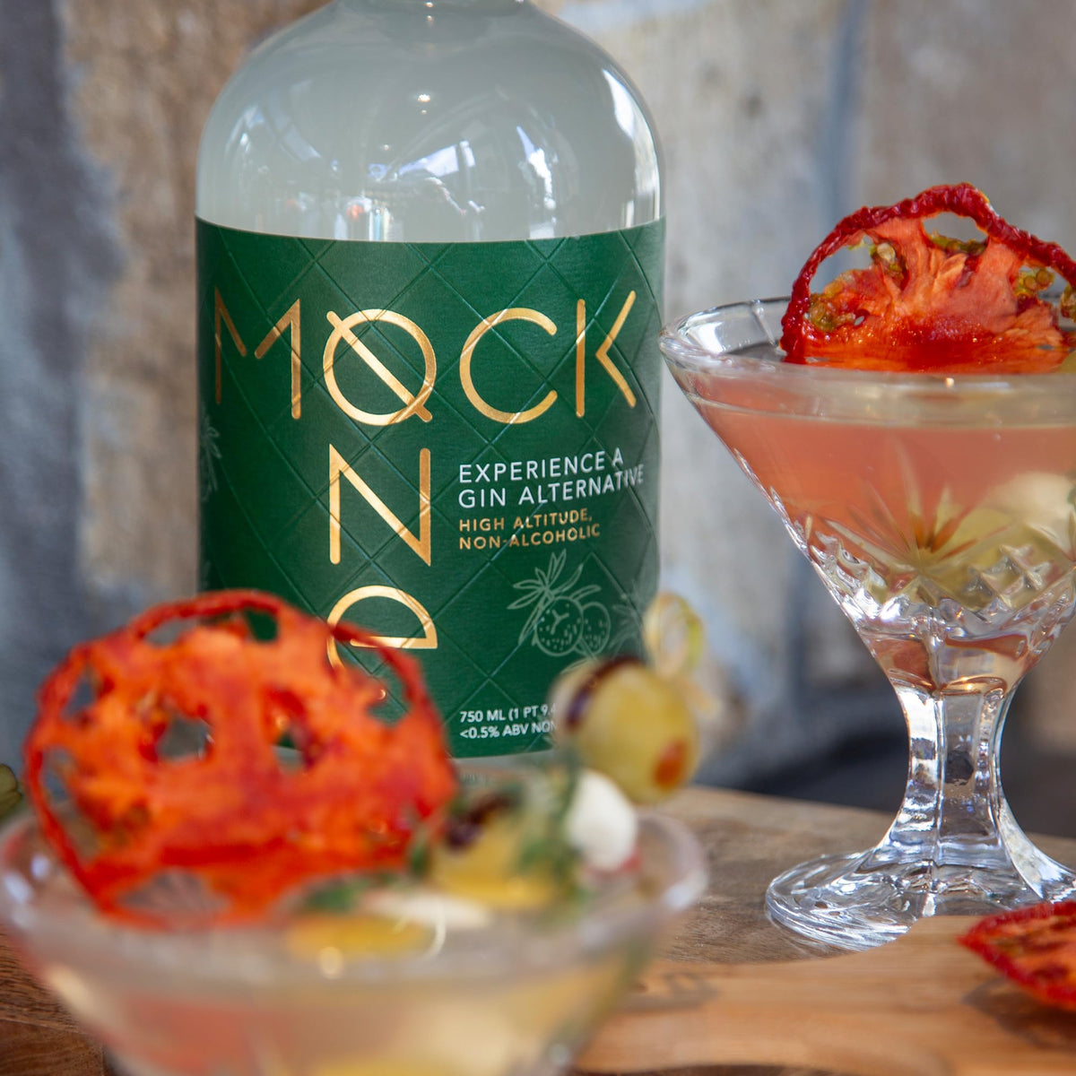 MOCK ONE bar setup demonstrates easy zero-proof entertaining at home.