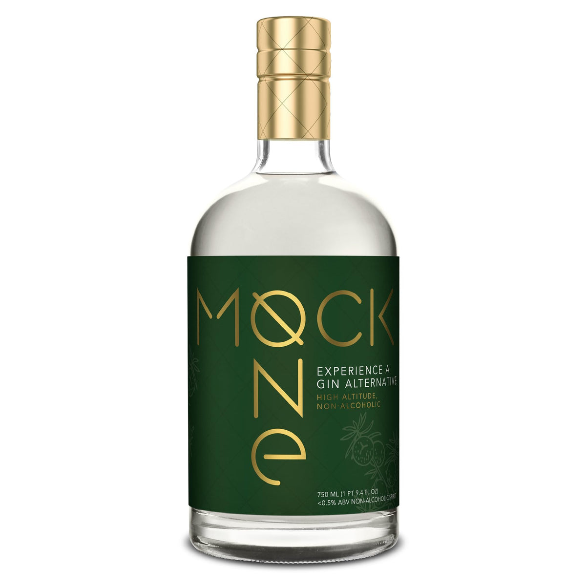 MOCK ONE Gin bottle front shows premium zero-proof craftsmanship for modern bartenders.