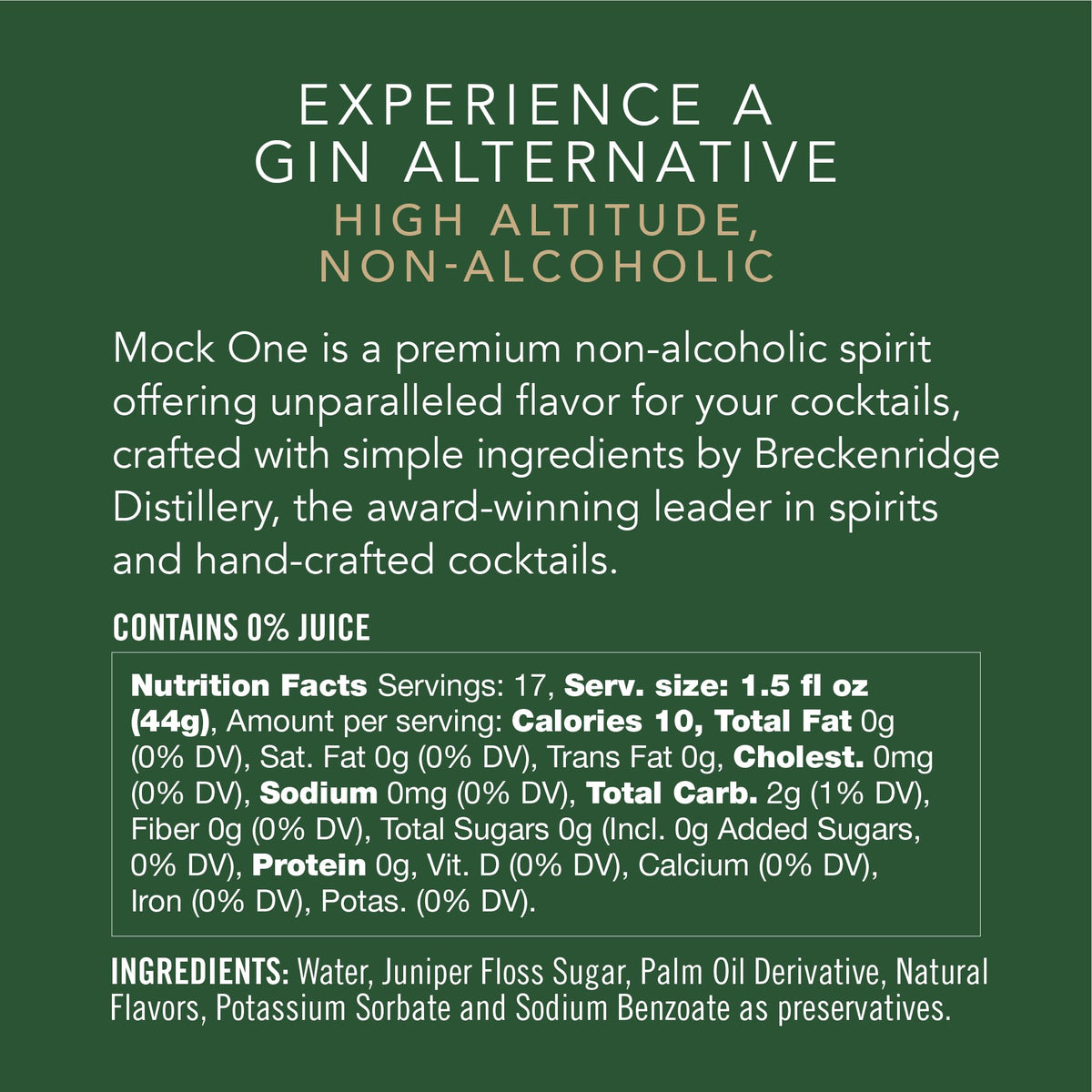 MOCK ONE distillery sign evokes Breckenridge craftsmanship behind the zero-proof option.