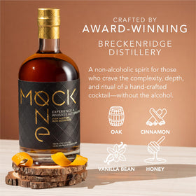 Close-up of the Mock One label highlighting premium craftsmanship.