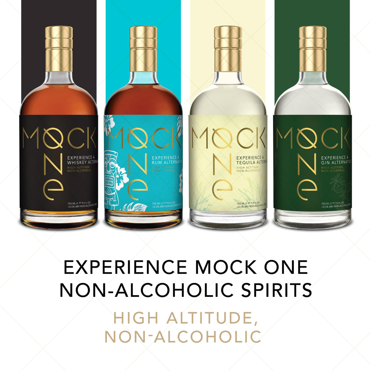 Mock One Tequila bottle closeup showcases artisanal distillery quality.