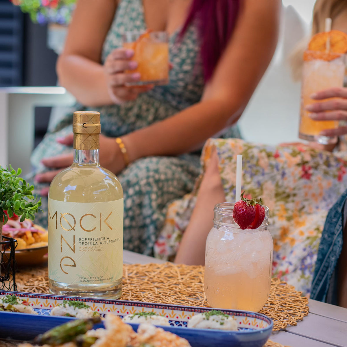 Mock One Tequila ingredients layout highlights craft non-alcoholic components.