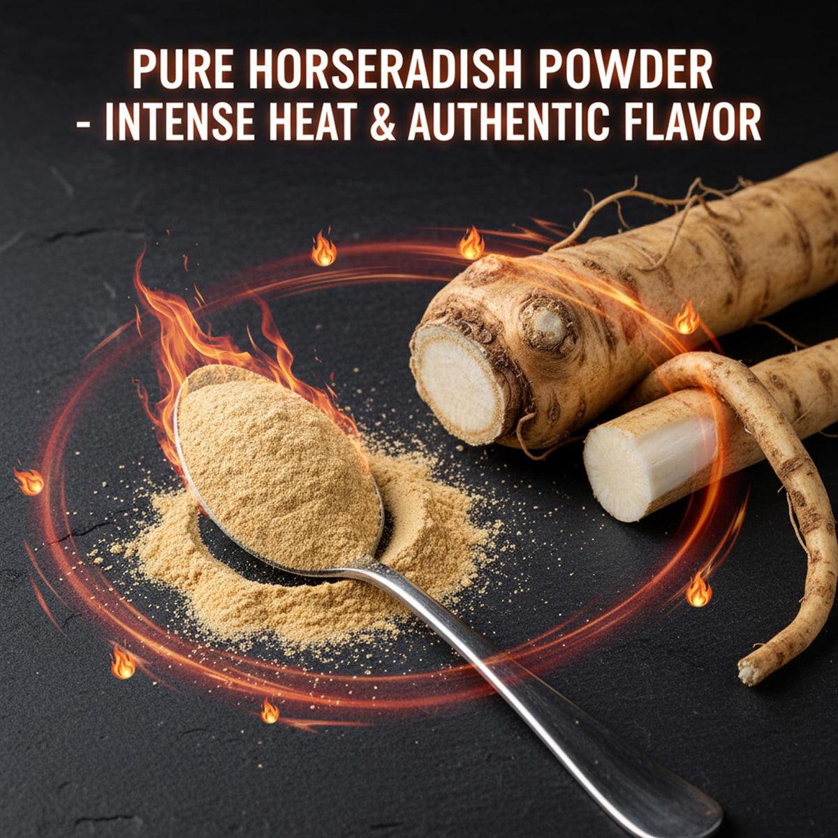 MOCKRAND Horseradish Powder sealed bag emphasizes freshness for seasoning.
