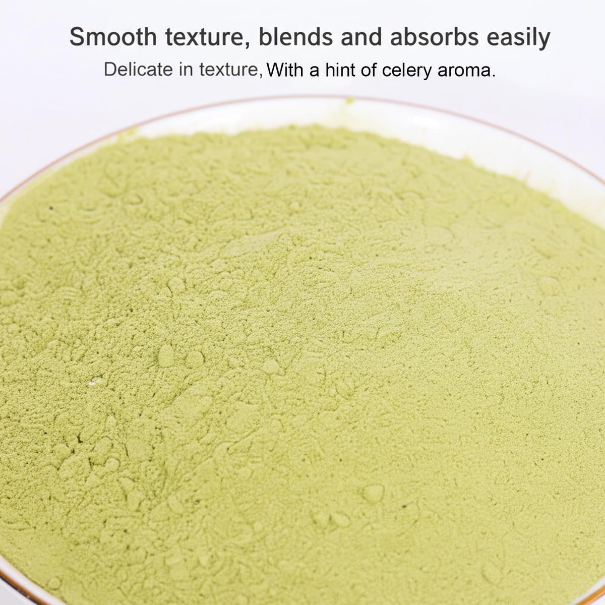 MOCKRAND Celery Powder dispensing scoop beside jar for quick flavor boosts