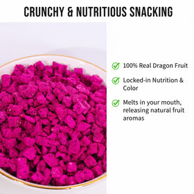 Mockrand resealable jar packaging preserves crisp dragon fruit texture and aroma.