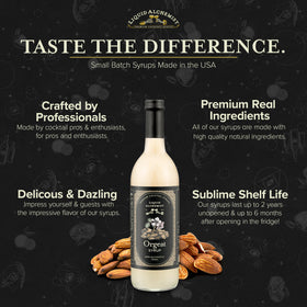 Orgeat syrup added to coffee for a roasted almond aroma