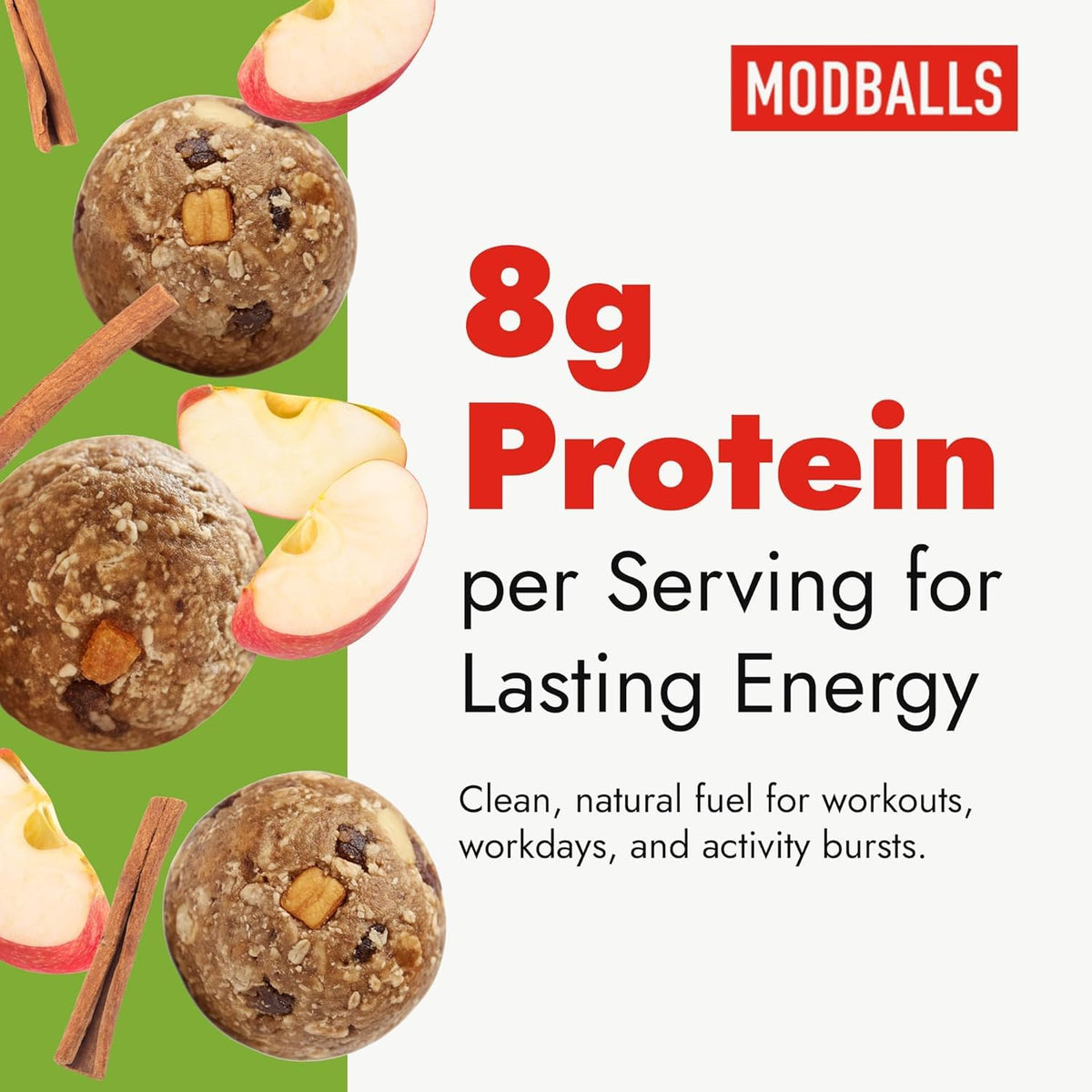 ModBalls gluten-free Apple Cinnamon bites offer a tasty option between activities.