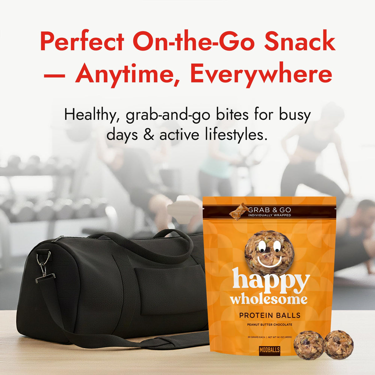 MODBALLS individually wrapped packs support portion control and on-the-go convenience
