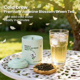 MODERN CHINA TEA SHOP Jasmine blossoms reveal fragrant infusion for premium ritual