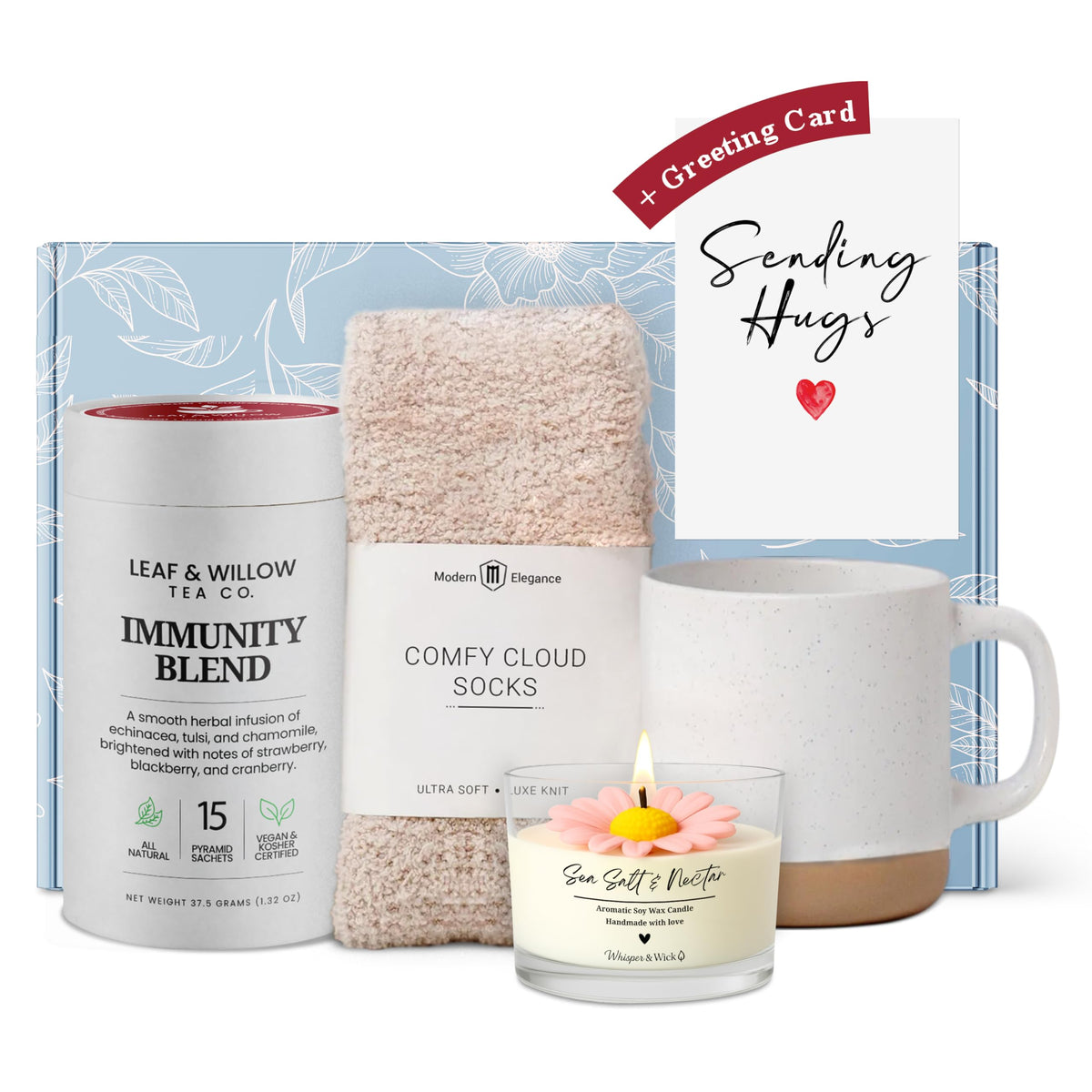 Modern Elegance Immunity Tea Blend in a calming tea ritual setting.