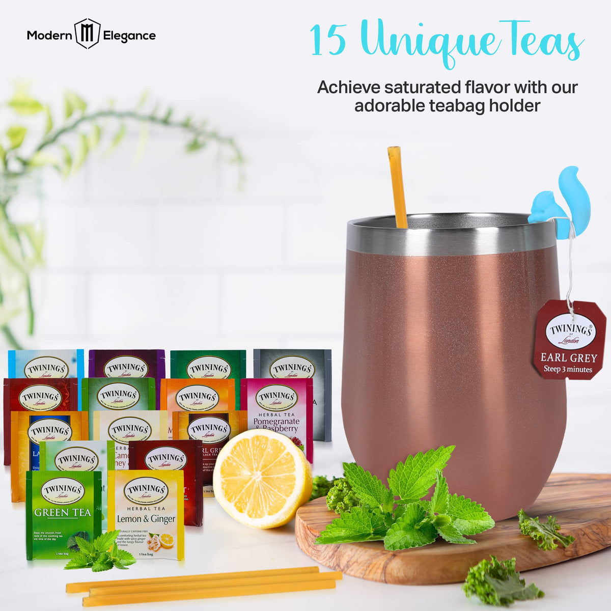 Modern Elegance tea spoon for precise measurement of tea.