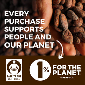 Modern Mountain Black Cocoa Powder Fair Trade certified with 1% for the Planet.