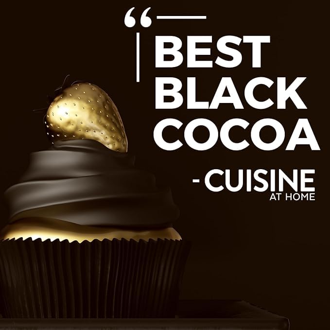 Sifting black cocoa into batter reveals dramatic darkness and even distribution.