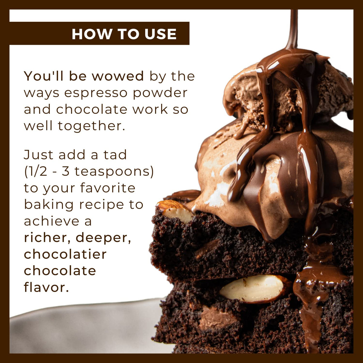 Modern Mountain espresso powder adds depth to chocolate without overpowering coffee