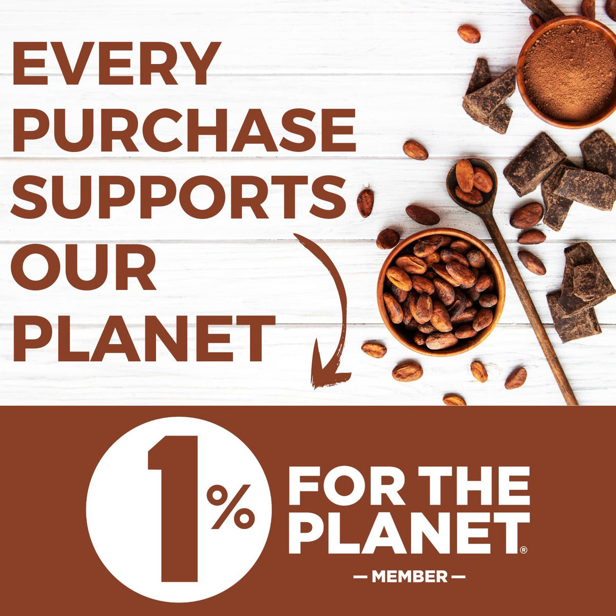 MODERN MOUNTAIN cocoa powder supports sustainable baking and planet.