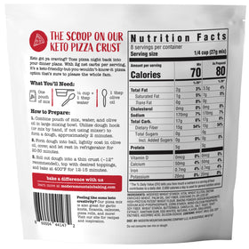 Modern Mountain Keto Pizza Crust packaging front highlighting quick keto prep.