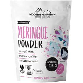 Modern Mountain meringue powder jar for smooth, royal icing and decorating