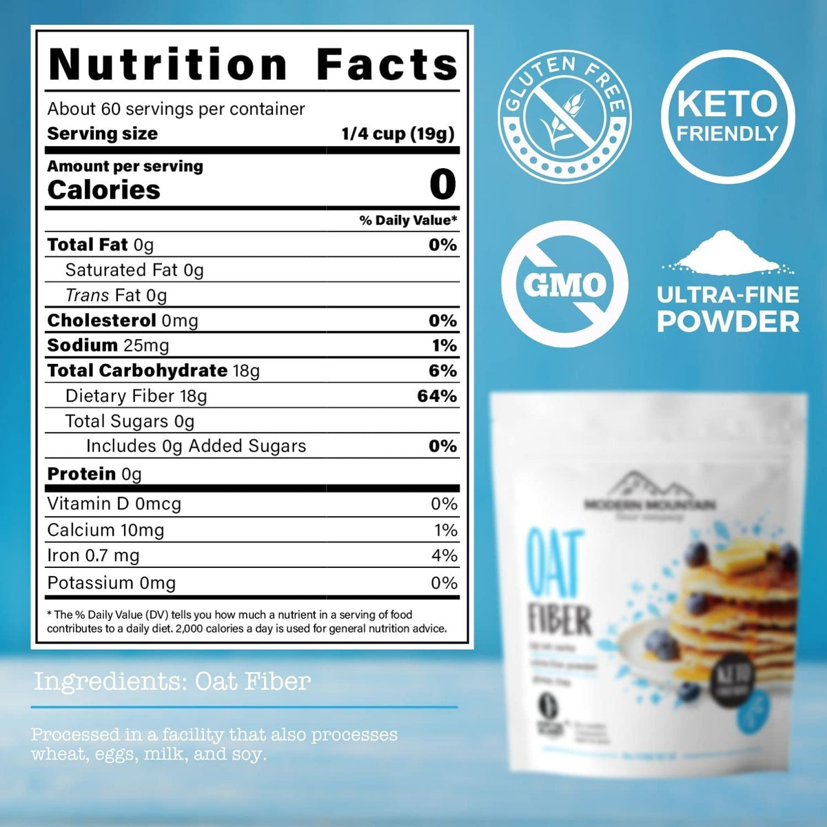 Modern Mountain Oat Fiber eco-friendly packaging supports sustainability.