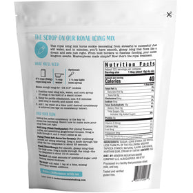 Modern Mountain Royal Icing Mix bowl and pour demonstrates smooth consistency.