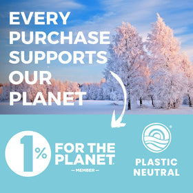 Modern Mountain Royal Icing Mix sustainability pledge and eco-friendly packaging.