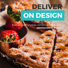 Baked pie with crystal finish from MODERN MOUNTAIN Sparkling Sugar, bright and appealing