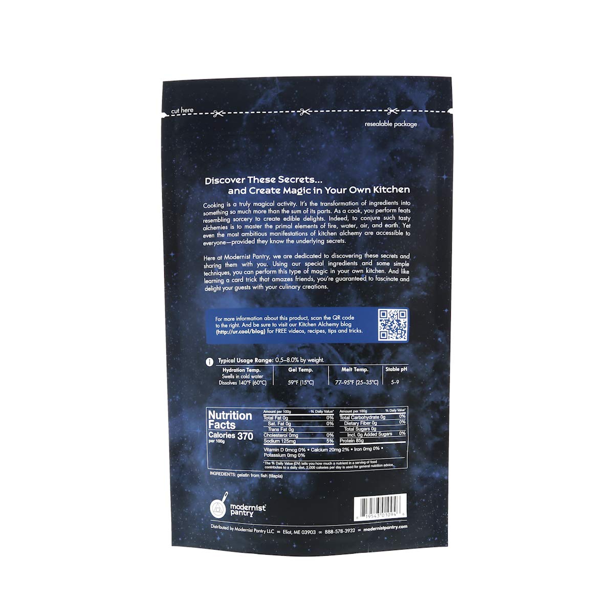 Modernist Pantry OU Kosher certification label visible on packaging