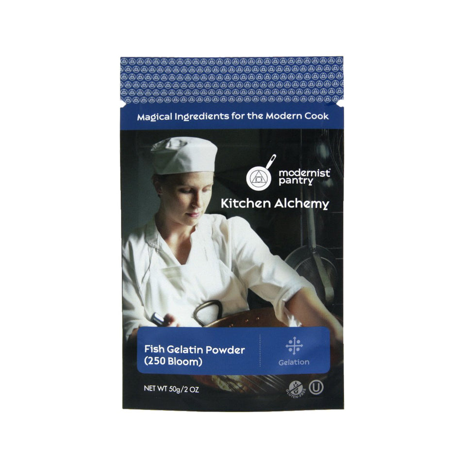 Modernist Pantry Pure Fish Gelatin Powder bottle for gluten-free thickening and gelling