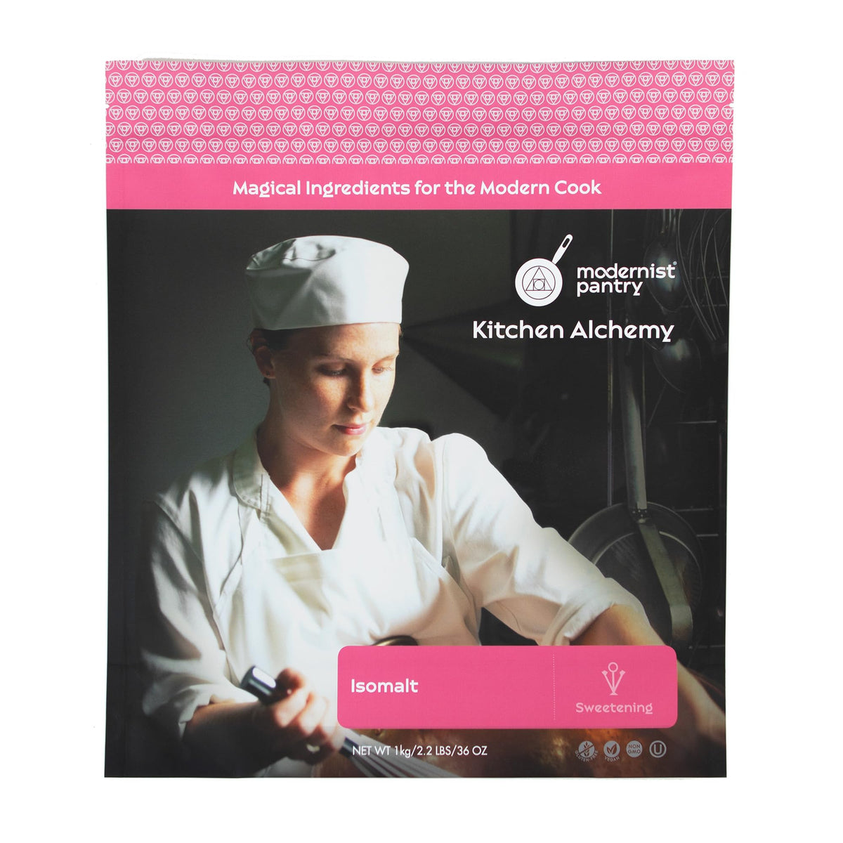 Modernist Pantry Pure Isomalt pour shows smooth flow for sugar work.