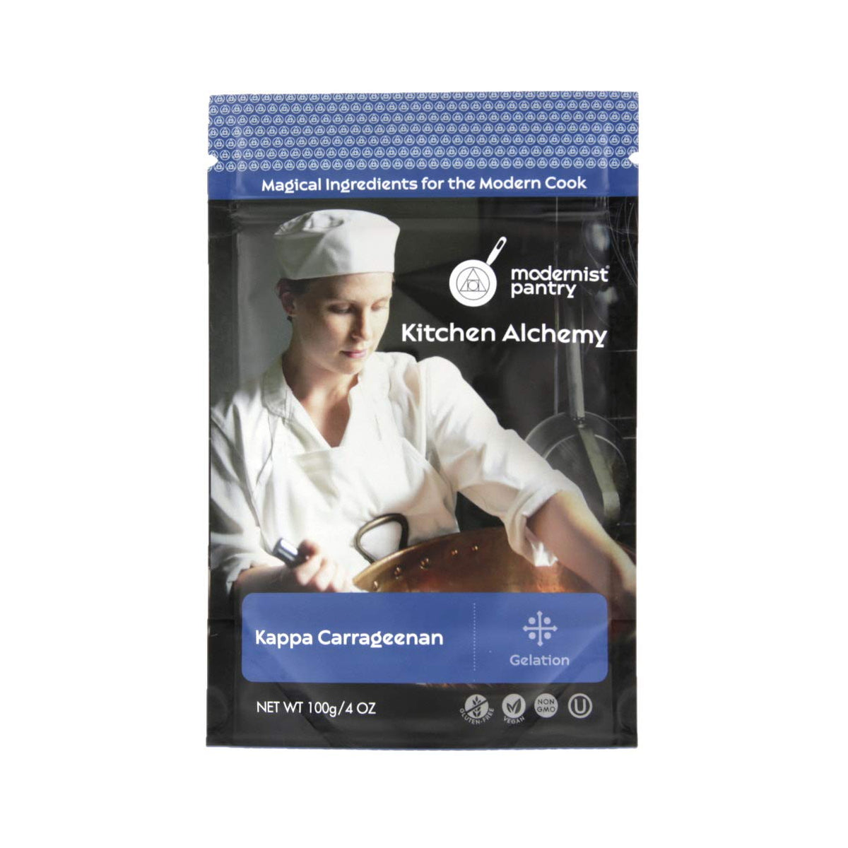 Modernist Pantry Pure Kappa Carrageenan powder in packaging for vegan cheese gelling